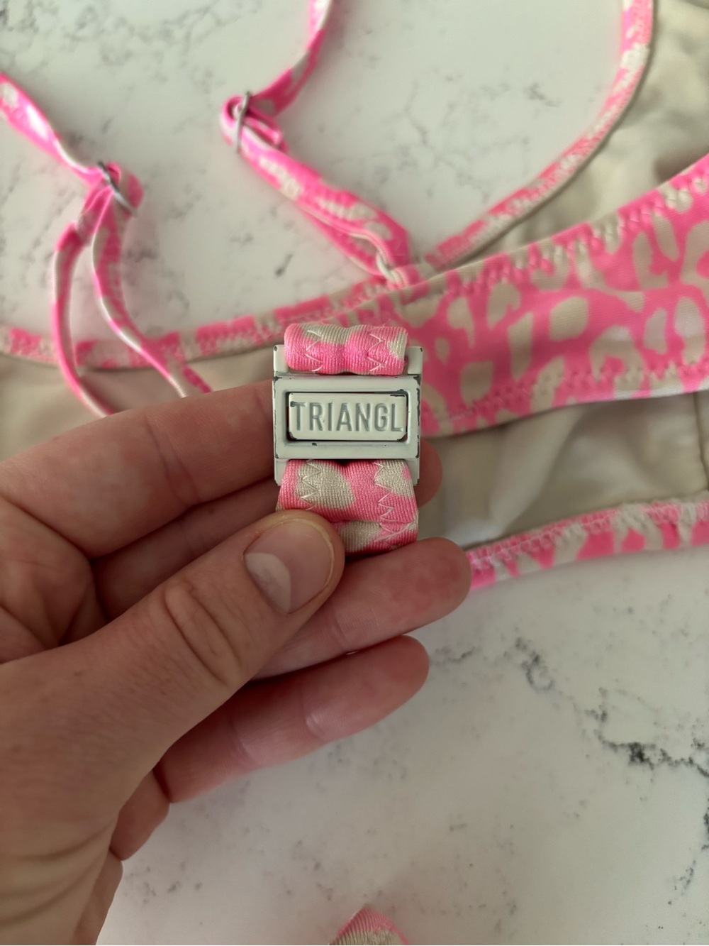 Triangl Swimwear Pink Leopard Print Bikini Set - Picture 4 of 6